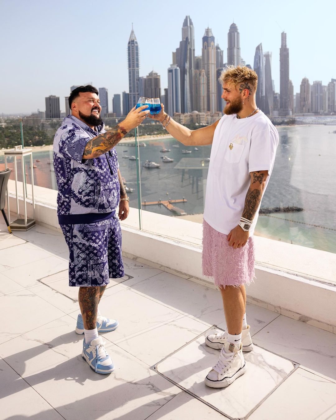 Jake Paul has VODKA tattooed on his arm by DJ Charlie Sloth, after a $250,000 bet. This is ahead of Tommy Fury fight
