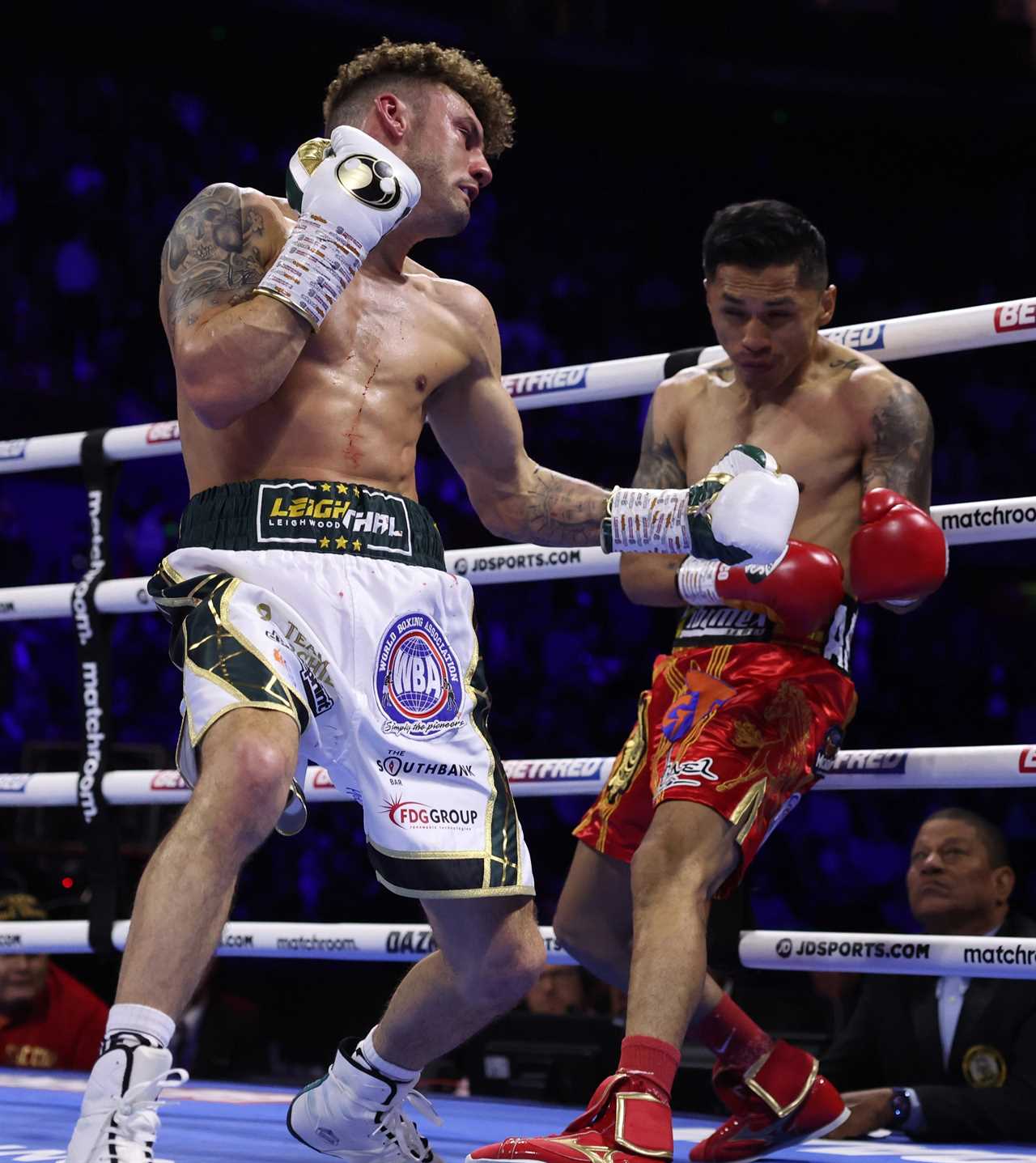 After being brutally KOed by Mauricio Lara, Leigh Wood's hopes of an all-Brit title clash vs Warrington are ruined.