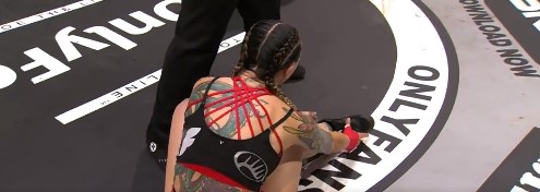 Charisa Sigala, star of OnlyFans, suffers a terrible leg injury in a bare knuckle fight with her foot facing the wrong direction.