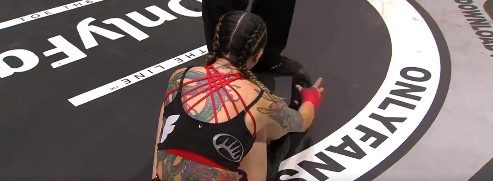 Charisa Sigala, star of OnlyFans, suffers a terrible leg injury in a bare knuckle fight with her foot facing the wrong direction.
