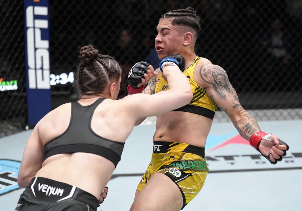 UFC star Jessica Andrade reveals that Erin Blanchfield's loss to UFC is due to a wardrobe error.