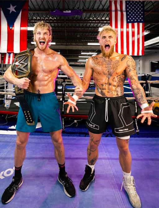 Jake Paul's inner circle, including Logan, a WWE star brother and celebrity parents.