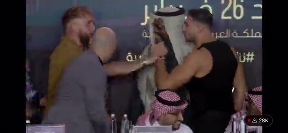 Tommy Fury was coerced by a crowd of eager people to accept a PS11MILLION bet made by Jake Paul.