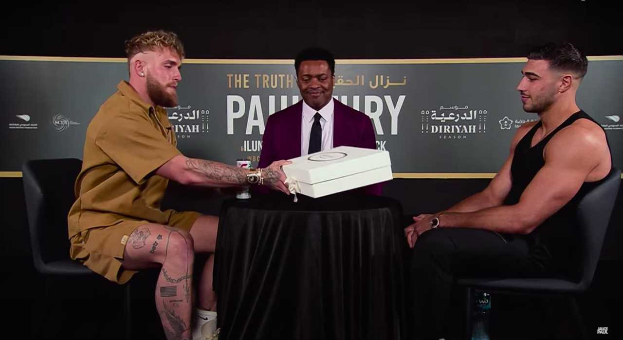After apologizing for leaking the baby's birth, Jake Paul gives Tommy Fury to Bambi.
