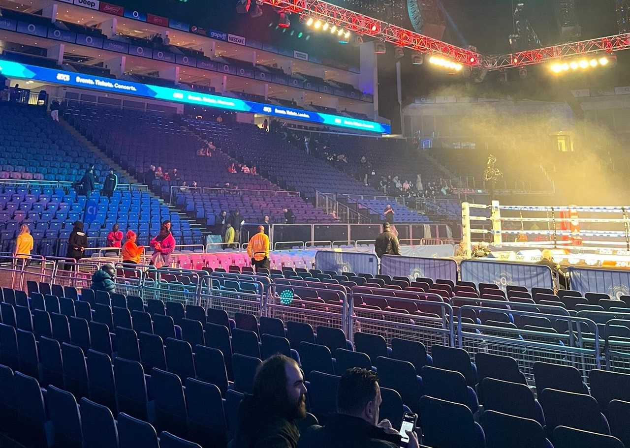 Mayweather vs Chalmers is a disaster as the card was delayed by O2 Arena, which was almost empty, and thousands of tickets that were not sold