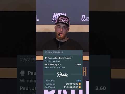 Drake placed a $400k bet on Jake Paul to defeat Tommy Fury