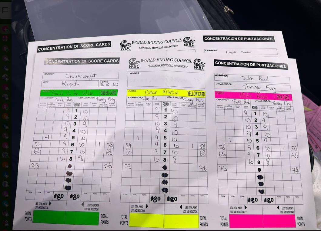 Scorecards for Jake Paul vs Tommy Fury revealed: How BOTH had scored off, and Brit missed out in a unanimous win