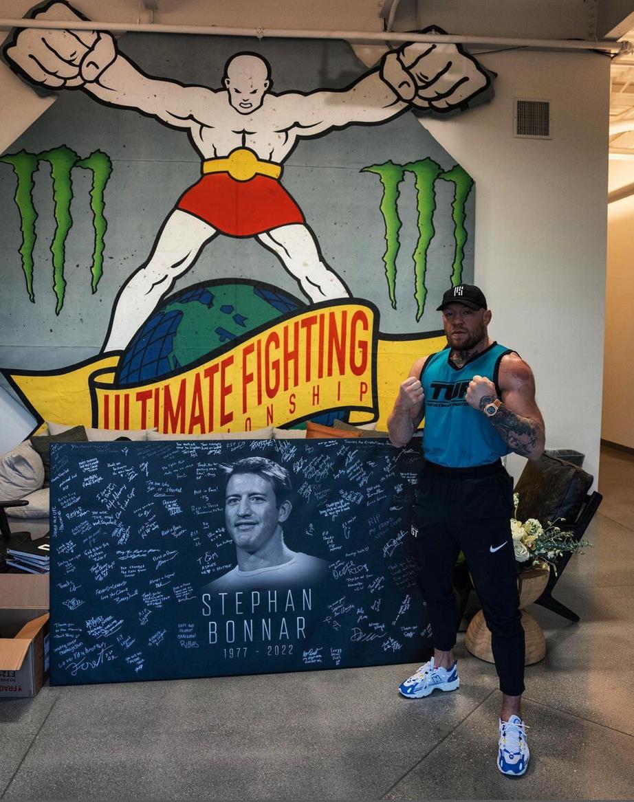 Conor McGregor makes a touching tribute to Stephan Bonnar, UFC legend.