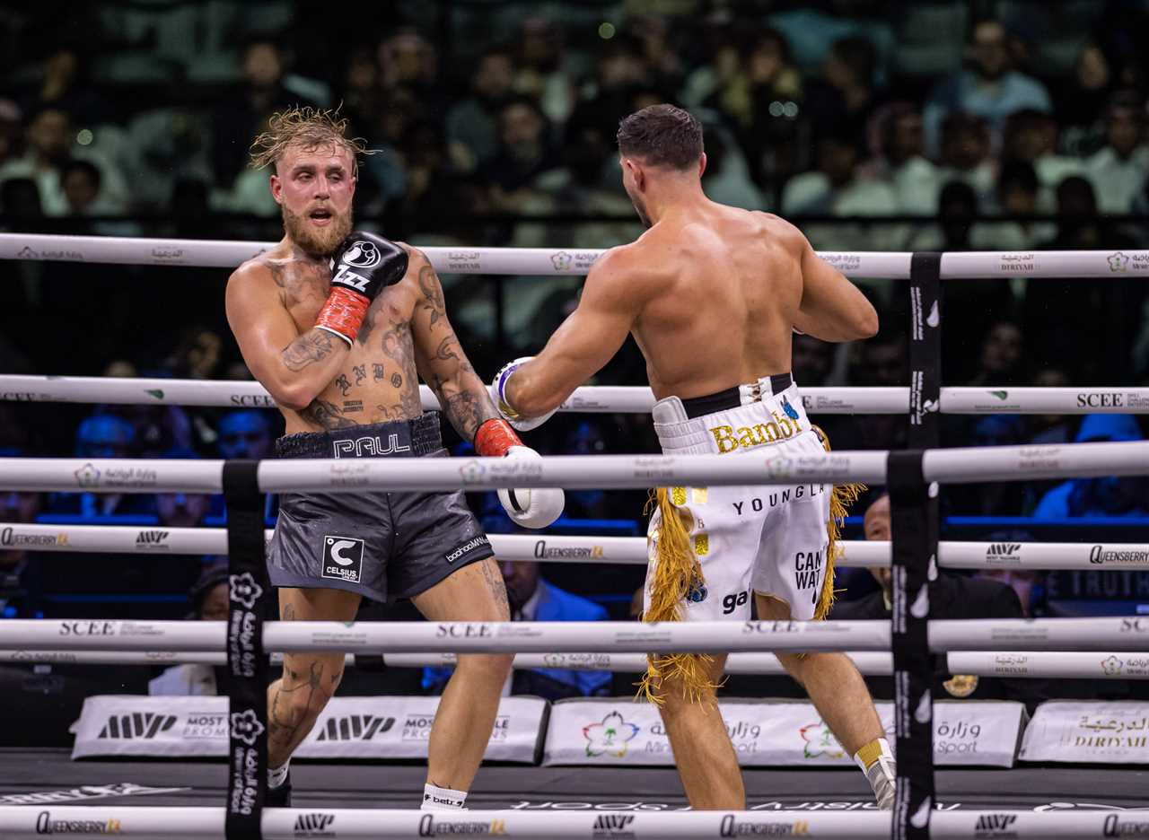 Jake Paul is trolled by Brit OnlyFans star, the Barnsley Basher, who offers him boxing lessons following Tommy Fury's loss