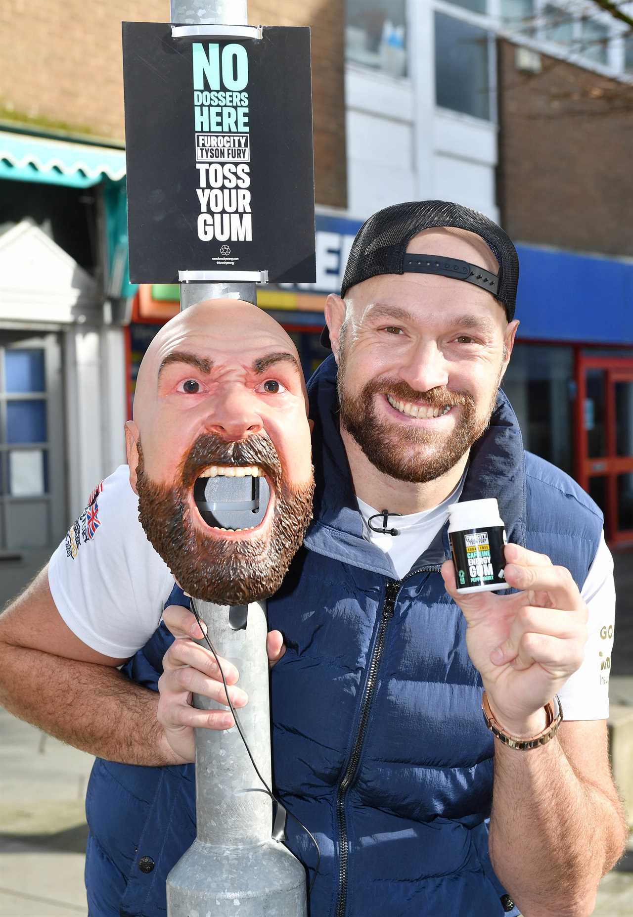 Don't be an ****r - Tyson Fury pranks the locals with a bin stunt in his bid to clean up Morecambe's streets