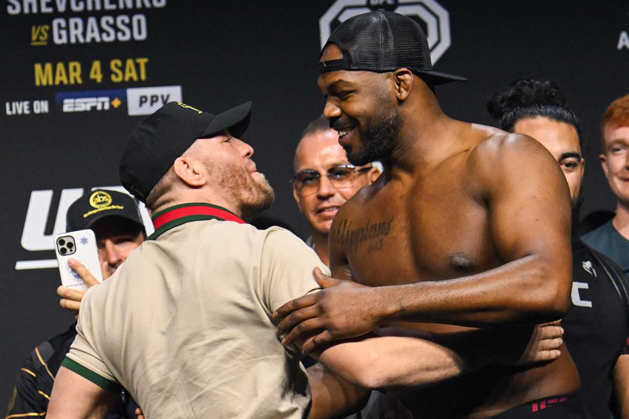 Conor McGregor gatescratches UFC 285 weigh ins to meet Jon Jones, a fellow legend, and promote a new movie