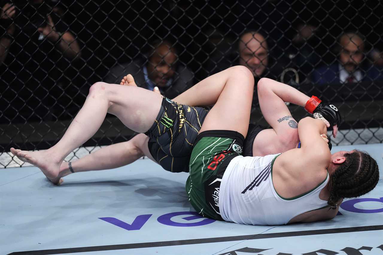 UFC 285 star Valentina Shychenko nearly became PURPLE when Alexa Grasso choked her out to win the flyweight title