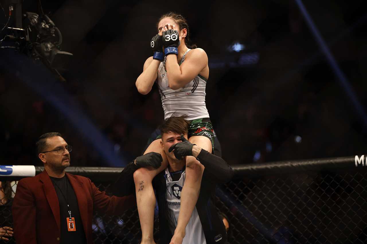 UFC 285 star Valentina Shychenko nearly became PURPLE when Alexa Grasso choked her out to win the flyweight title