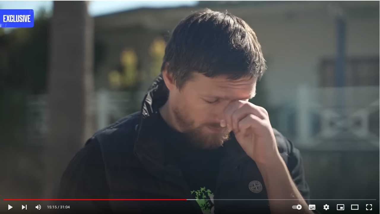 Gary Neville interviews Oleksandr Usyk, and he breaks down crying as he shares a heartbreaking story about his father.