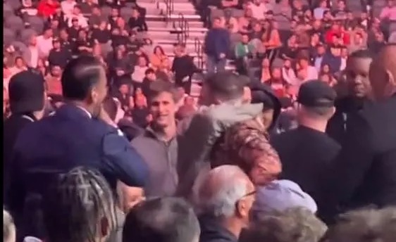 Conor McGregor and Jake Gyllenhaal are seen embracing at UFC 285 following scenes from Hollywood stars.