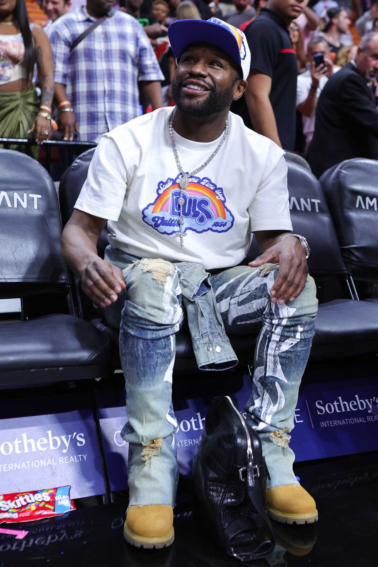 After Floyd Mayweather's entourage attempted to jump Jake Paul at the Miami Heat game, Jake Paul runs from Floyd Mayweather.
