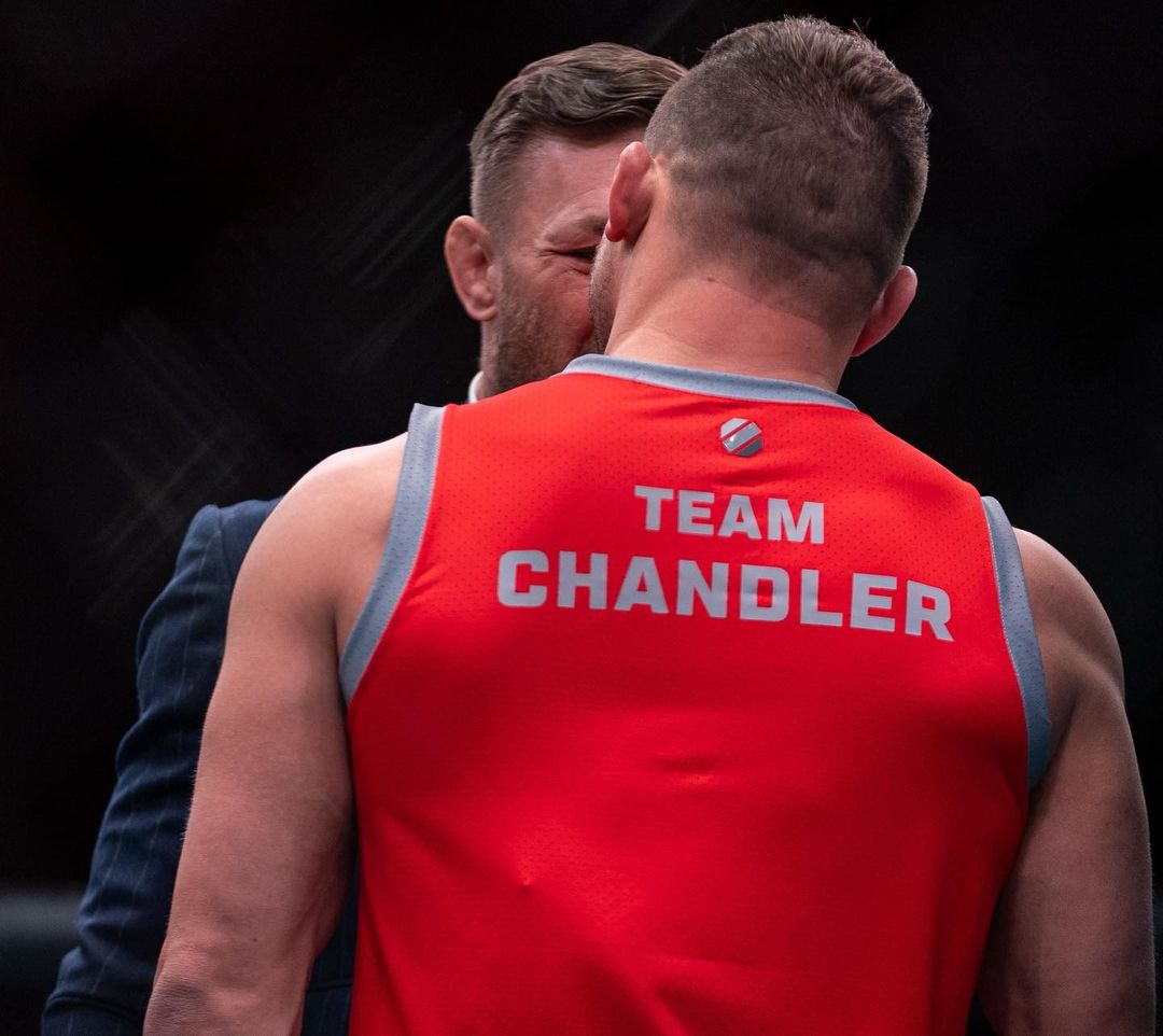 Amazing exchange between Conor McGregor & Chandler, with Mac being accused of'shoving’ a rival and team member.