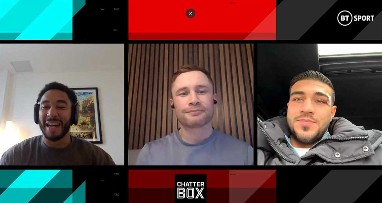 Watch Tommy Fury and Carl Frampton have an awkward conversation after a retired boxing champ selected Jake Paul to defeat Love Islander