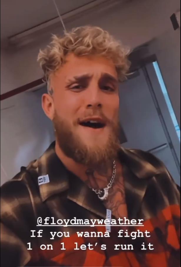 KSI mocks Jake Paul after a street fight with Floyd Mayweather.