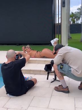 Paige VanZant shows off her bikini in front of fans and shares behind-the scenes photos of exclusive content