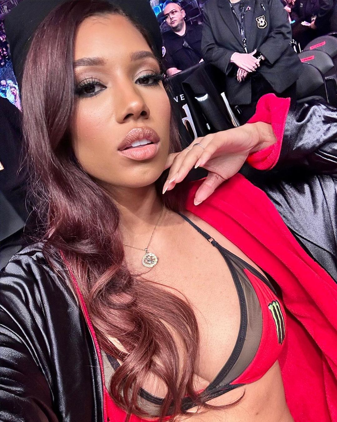 Brookliyn Wren, a stunning UFC octagon girl, dances in tiny bikinis