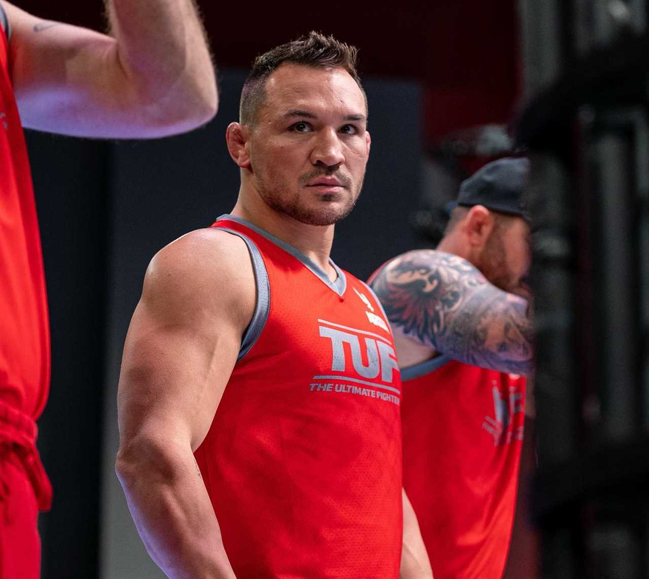 Gotten bigger - Michael Chandler replies to Conor McGregor's claims that he is 'on steroids' during the UFC's showdown hands in balance