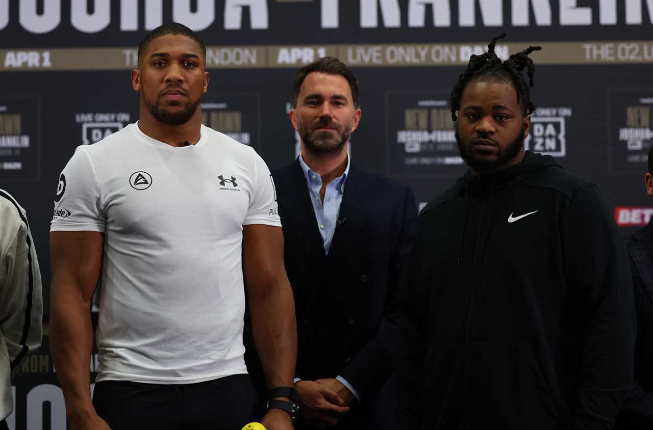Anthony Joshua suggests that he will retire at 33, but plans to win another title in the world within 16 months of Franklin fight