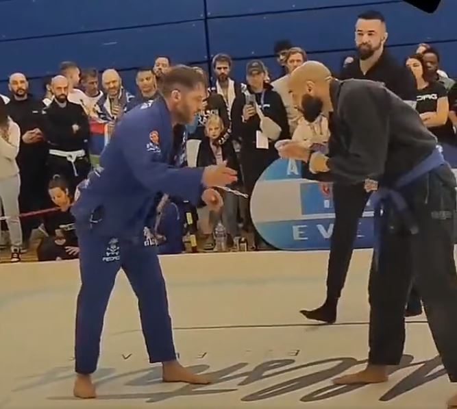 Tom Hardy wins the gold medal in jiu jitsu after BODYSLAMMING a rival in brutal fight, but is left with a black eye