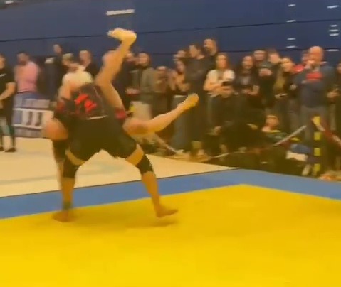 Tom Hardy wins the gold medal in jiu jitsu after BODYSLAMMING a rival in brutal fight, but is left with a black eye