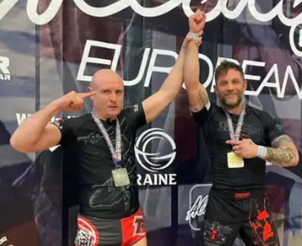 Tom Hardy wins the gold medal in jiu jitsu after BODYSLAMMING a rival in brutal fight, but is left with a black eye