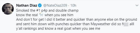 Conor McGregor made rivals Khabib Nurmagomedov and Nate Diaz furious at the disrespectful UFC GOAT thread.