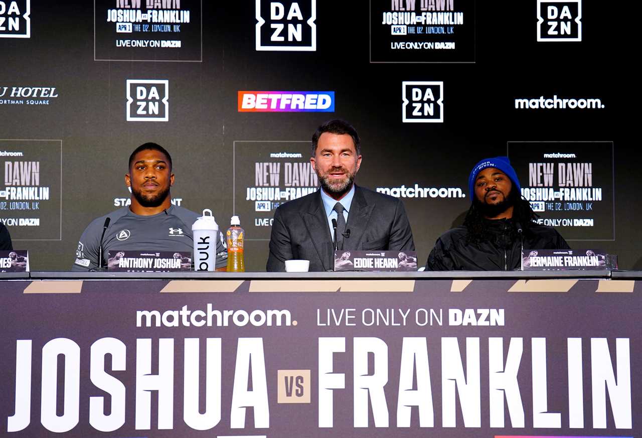Brit prepares to face Franklin in a slapdown with Anthony Joshua, who slams Amir Khan and Carl Froch for being 'talking s***about me'