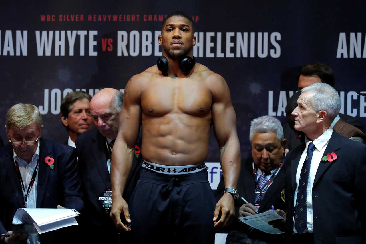 Anthony Joshua's remarkable body transformation over the years is shown in photos as he adds almost a STONE face Franklin