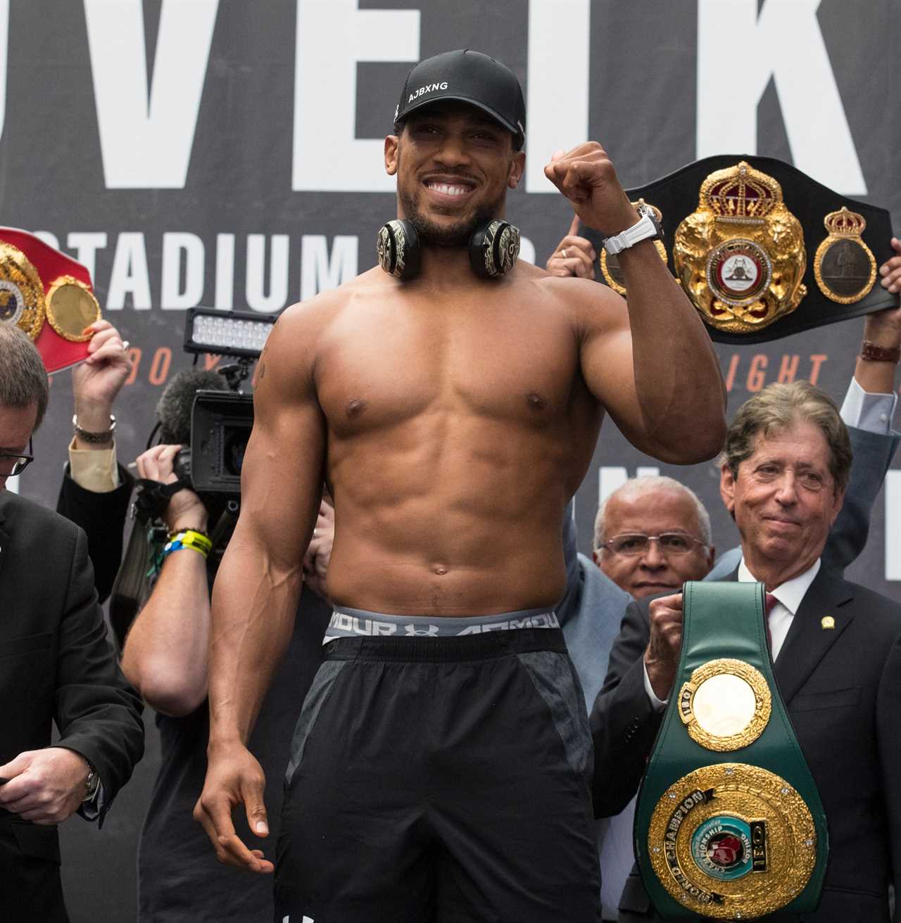 Anthony Joshua's remarkable body transformation over the years is shown in photos as he adds almost a STONE face Franklin