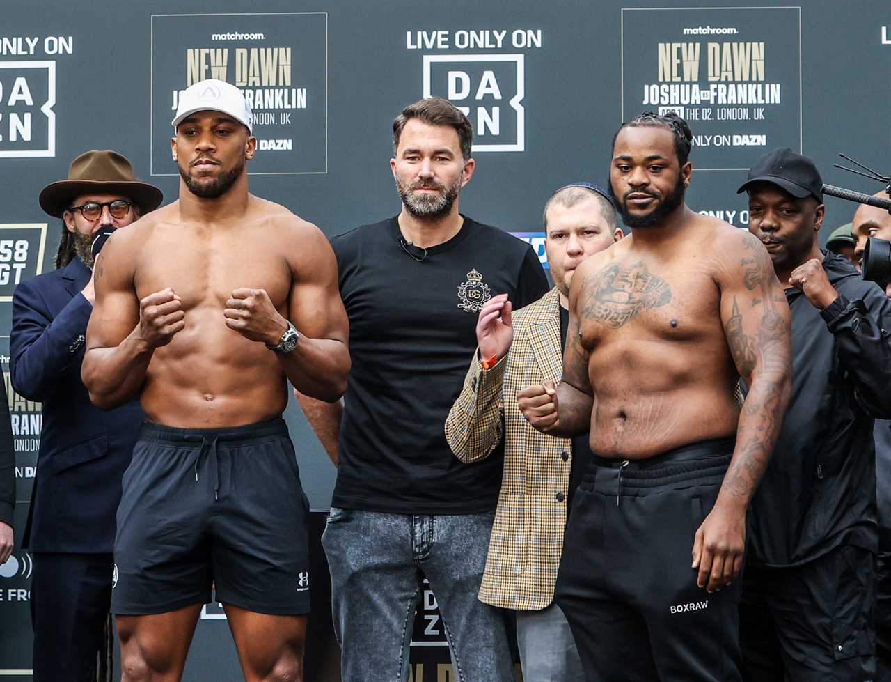 Anthony Joshua gives Jermaine Franklin a scary warning about what Brit stars can do when they're 'calm'