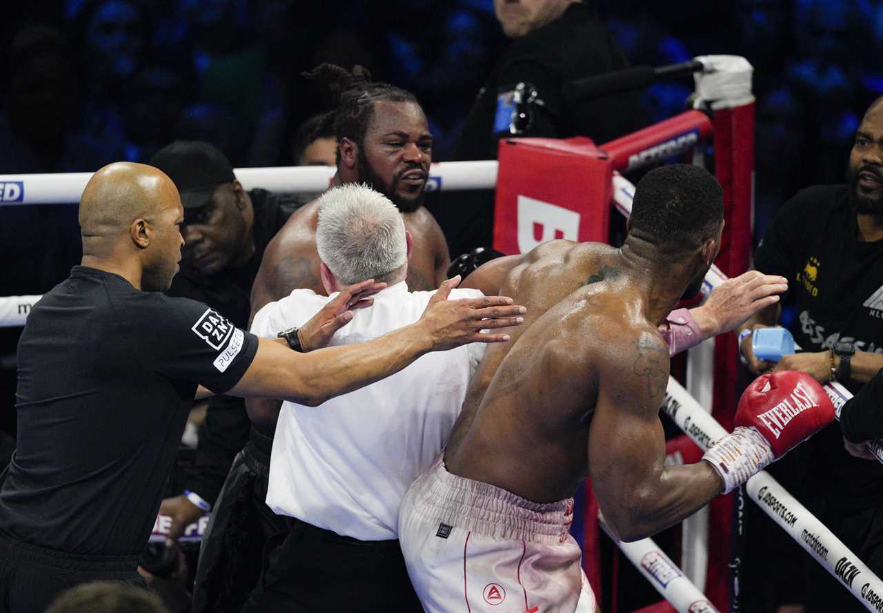 Anthony Joshua APLOGIZES for his role in the ugly post-fight brawl between Jermaine Franklin & his corner