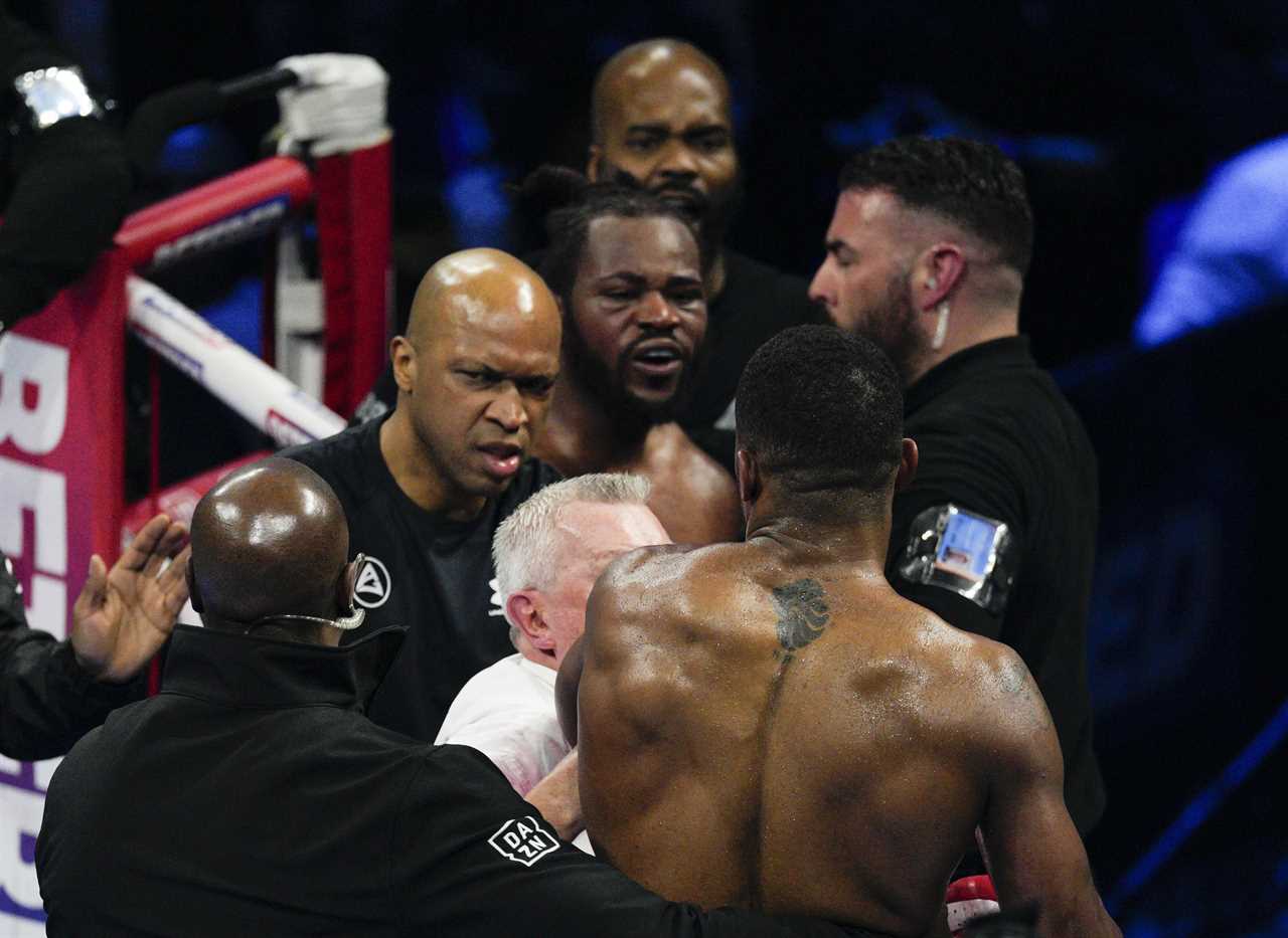 Anthony Joshua APLOGIZES for his role in the ugly post-fight brawl between Jermaine Franklin & his corner