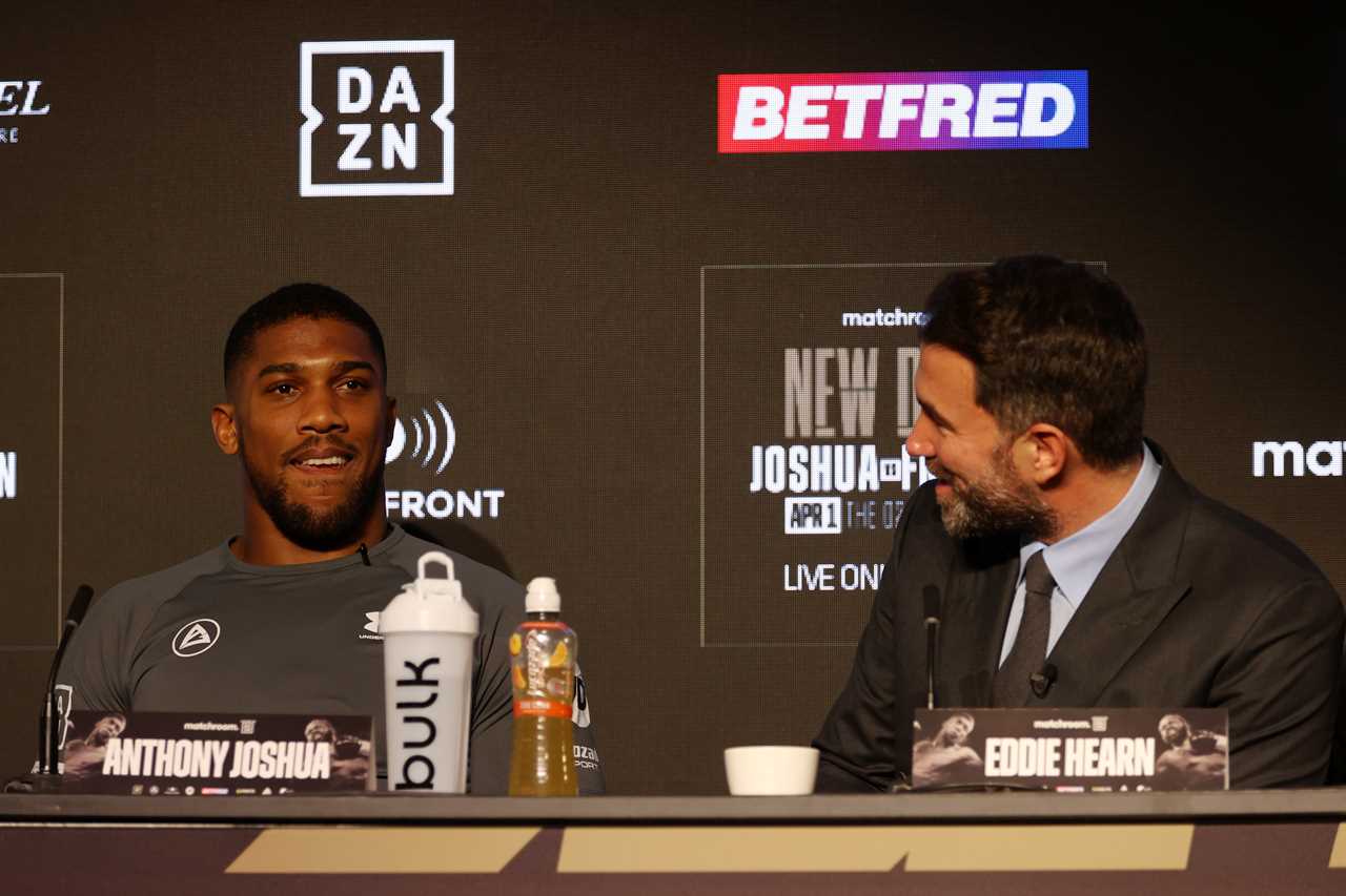 Eddie Hearn has two bitter grudge matches for Anthony Joshua in his fight plans for the year.