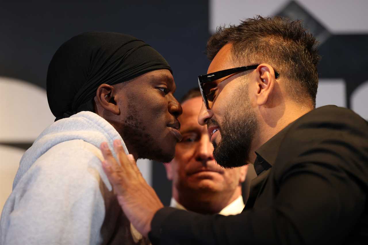 After a heated press conference, Joe Fournier shoves KSI as the YouTuber apologizes for using a vile racial slur.