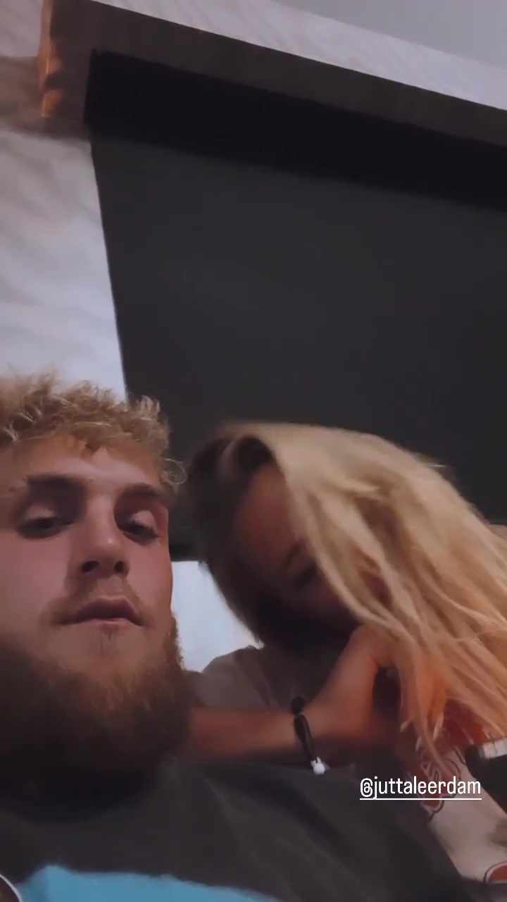 Jake Paul and Jake Paul grow closer while Jake's speed skater girlfriend watches as she participates in a YouTuber's sparring bout.