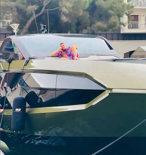 Conor McGregor snaps jaw-dropping photo while enjoying the sunshine aboard his EUR3.5m Lamborghini yacht