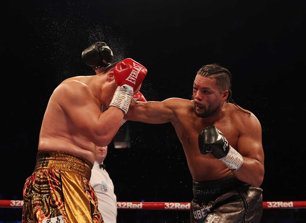 Joe Joyce's hopes of winning the world title are in ruins after a shock loss to Zhilei Zhili as Brit cannot see through swollen, horrified eye