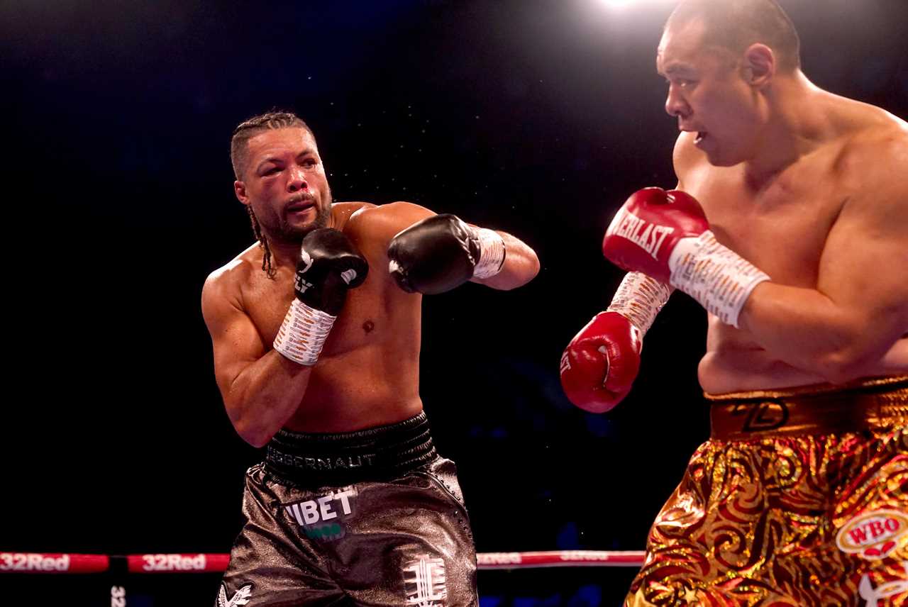 Joe Joyce's hopes of winning the world title are in ruins after a shock loss to Zhilei Zhili as Brit cannot see through swollen, horrified eye