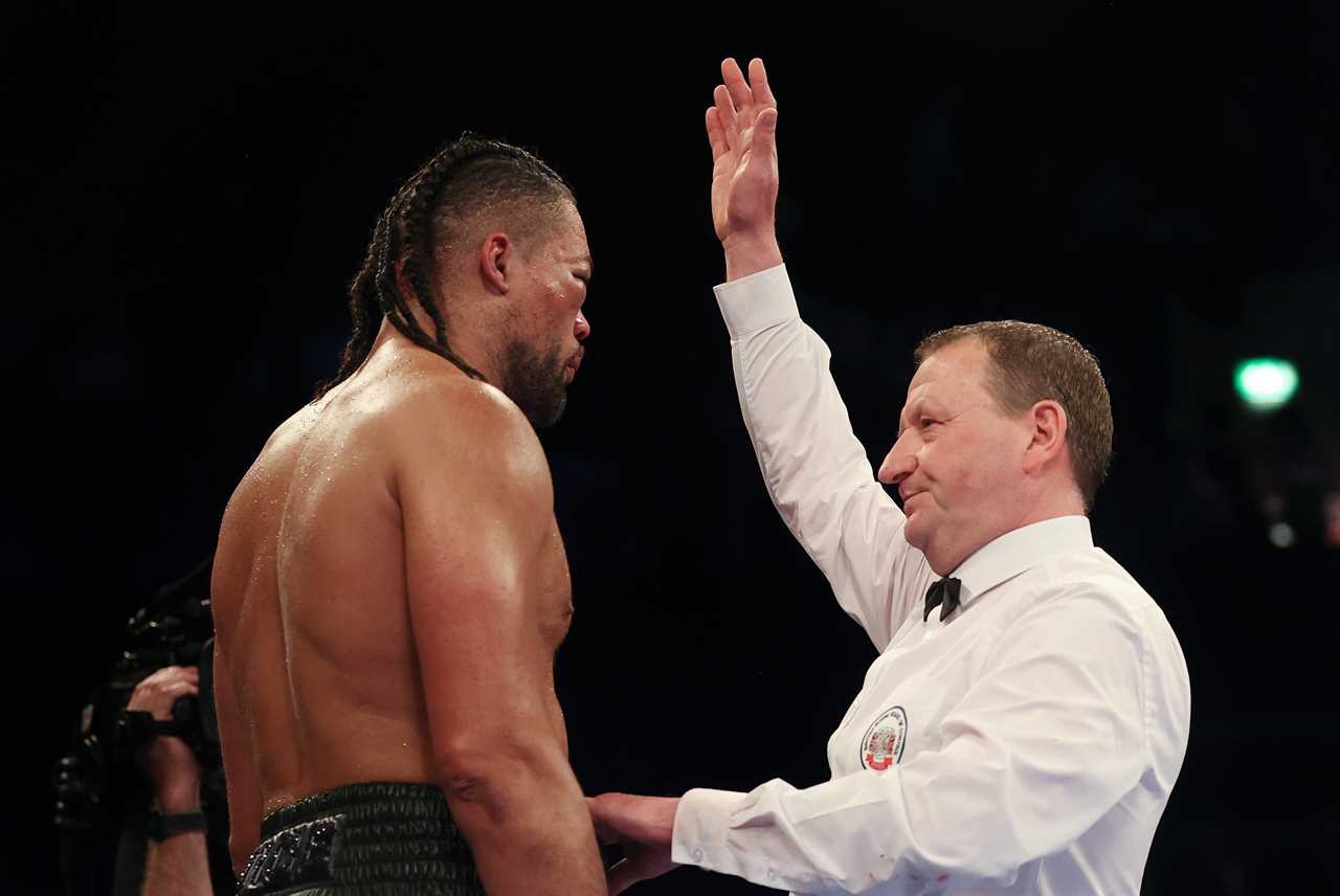 Joe Joyce's hopes of winning the world title are in ruins after a shock loss to Zhilei Zhili as Brit cannot see through swollen, horrified eye