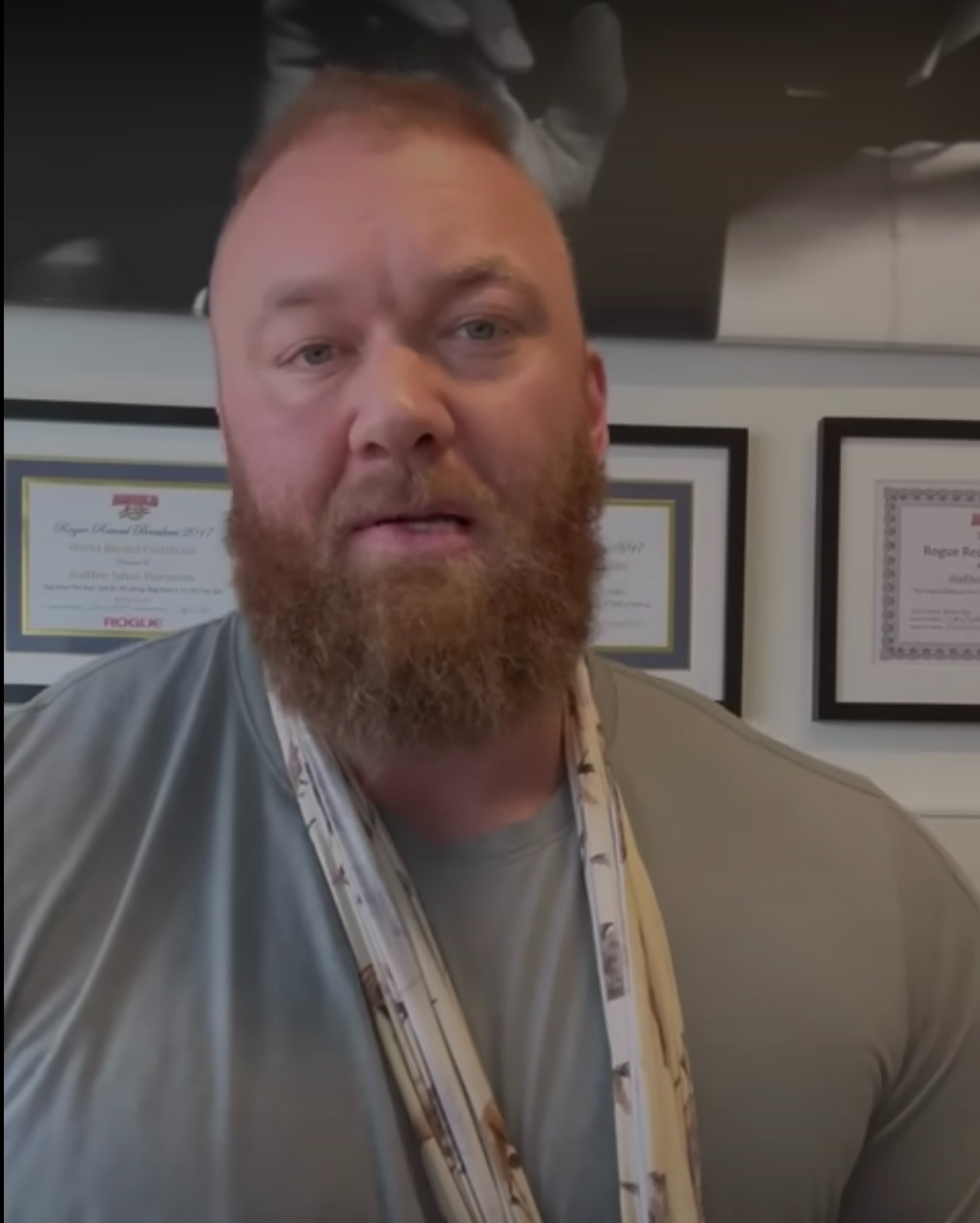Hafthor reveals embarrassing condition he suffers from after pec tear injury