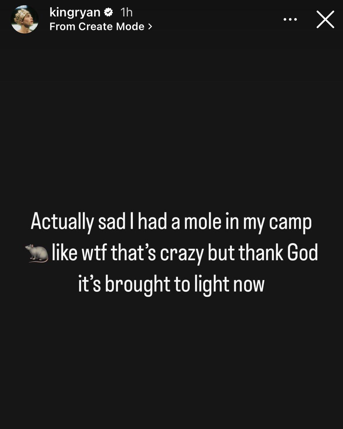 Ryan Garcia says a MOLE was in his training camp. News of an injury leaked ahead of the fight with Gervonta Davies