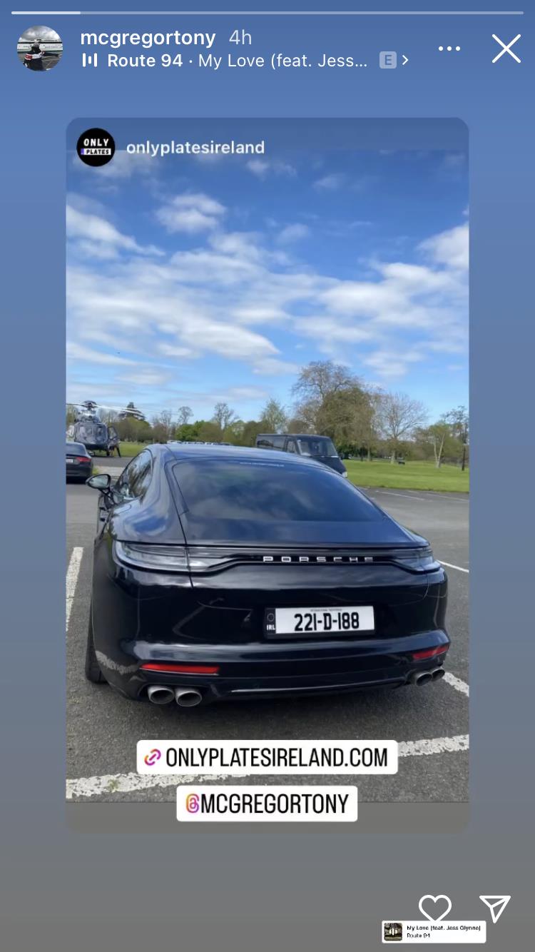 Conor McGregor’s father Tony unveils hilariously customised license plate for his Porsche Panamera