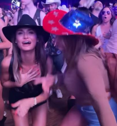 Julia Rose, Jake Paul's former girlfriend, narrowly avoided a wardrobe malfunction while she danced in a daring outfit with hat and cowboy boots