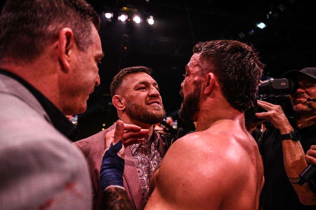 Conor McGregor calls out Mike Perry for brutal bare-knuckle battle after shocking face-off on the ring