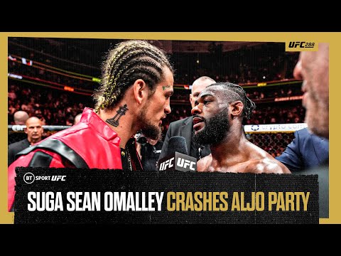 Suga Sean O'Malley crashes the party at #UFC288 Aljamain Sterling and Henry Cejudo